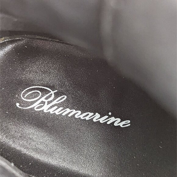 Blumarine Women Logo Chain Harness Combat Boots Size 9.5M EUR 40 - Picture 8 of 9